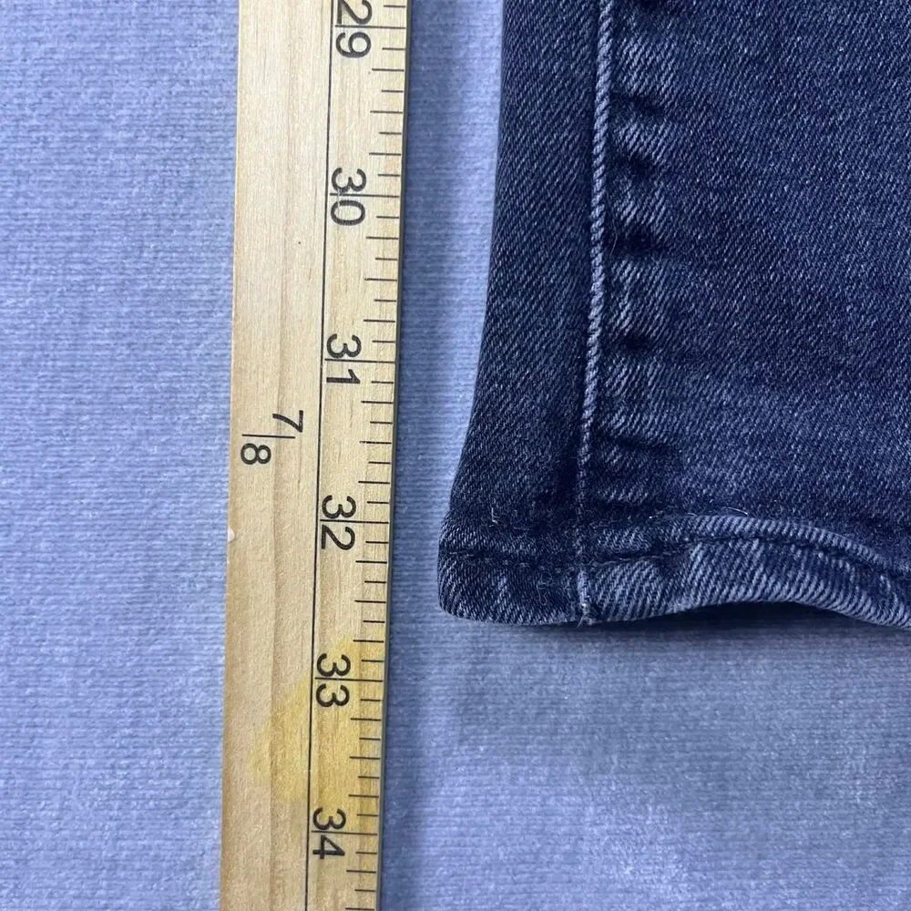 GAP Jeans Women 31 Flare High Rise Faded Black Stretch Denim Long Western Y2K - Picture 6 of 8